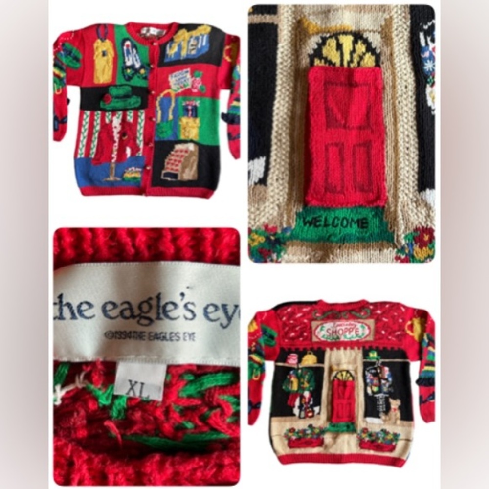 Vintage The Eagles Eye Specialty Shoppe High Fashion Hand Knit Sweater